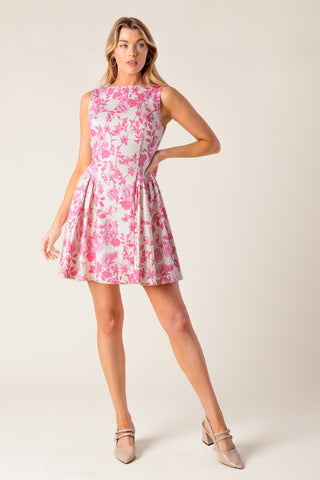 ADVENTURE ISLAND PINK WOVEN MINI DRESS - By Baano