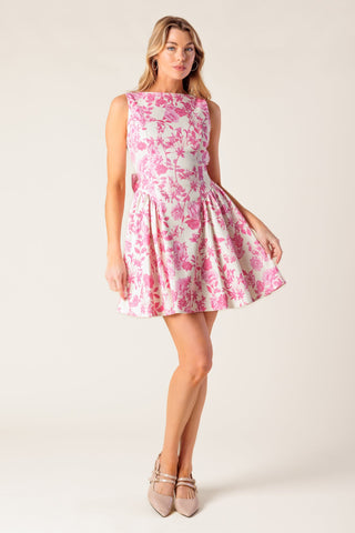ADVENTURE ISLAND PINK WOVEN MINI DRESS - By Baano