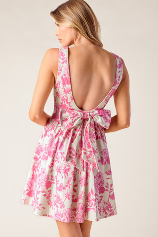ADVENTURE ISLAND PINK WOVEN MINI DRESS - By Baano