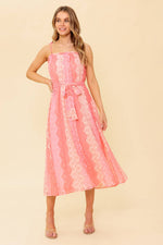 TAILOR MADE FOR YOU WOVEN LACE MIDI DRESS - By Baano