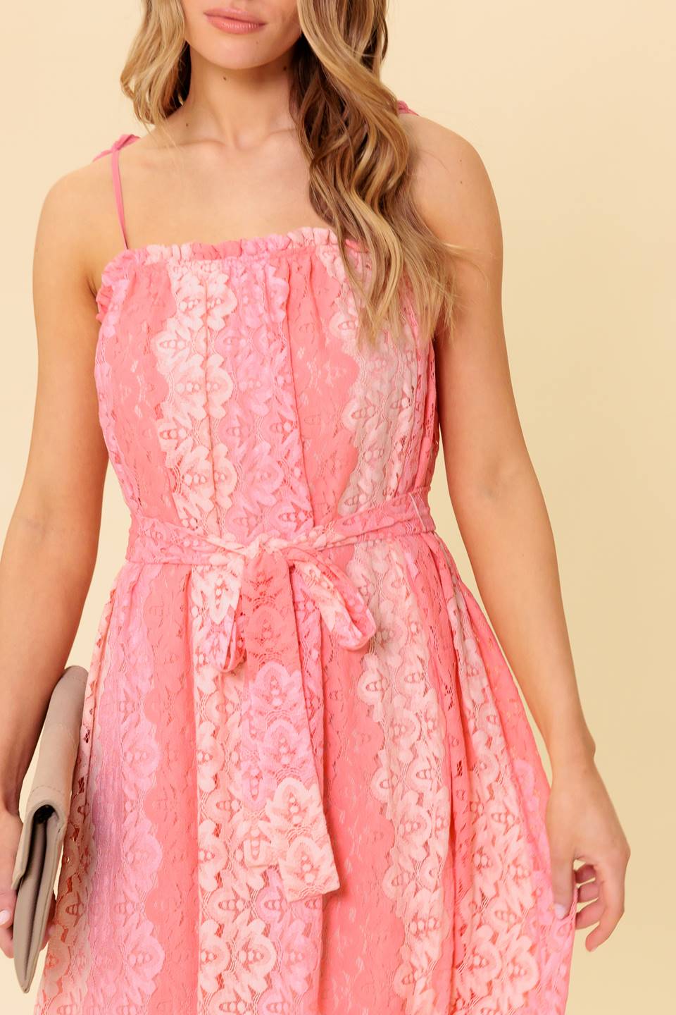 TAILOR MADE FOR YOU WOVEN LACE MIDI DRESS - By Baano