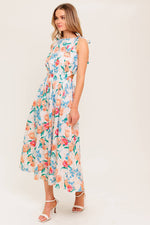 WHISPERING FLORA WOVEN MIDI DRESS - By Baano