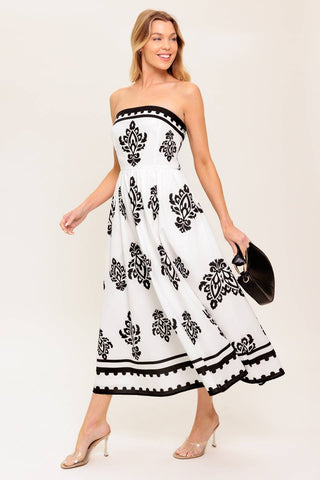 MYSTIC TWILIGHT WOVEN MDI DRESS - By Baano