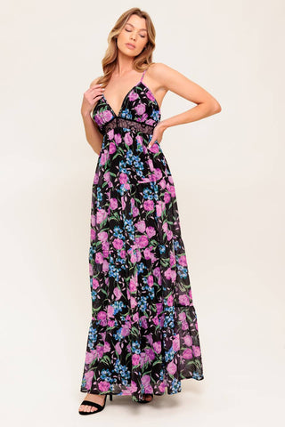 PURE SUNSHINE BLACK WOVEN MAXI DRESS - By Baano