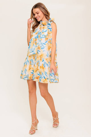 SUMMER SPELL IVORY WOVEN MINI DRESS - By Baano