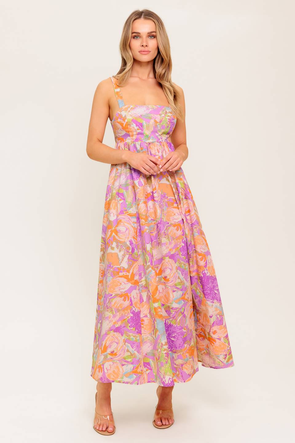 BREEZE SONG PINK WOVEN MIDI DRESS - By Baano