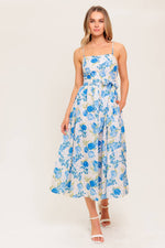 ROSY MOOD FLORAL WOVEN MIDI DRESS - By Baano