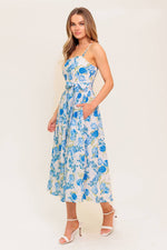 ROSY MOOD FLORAL WOVEN MIDI DRESS - By Baano