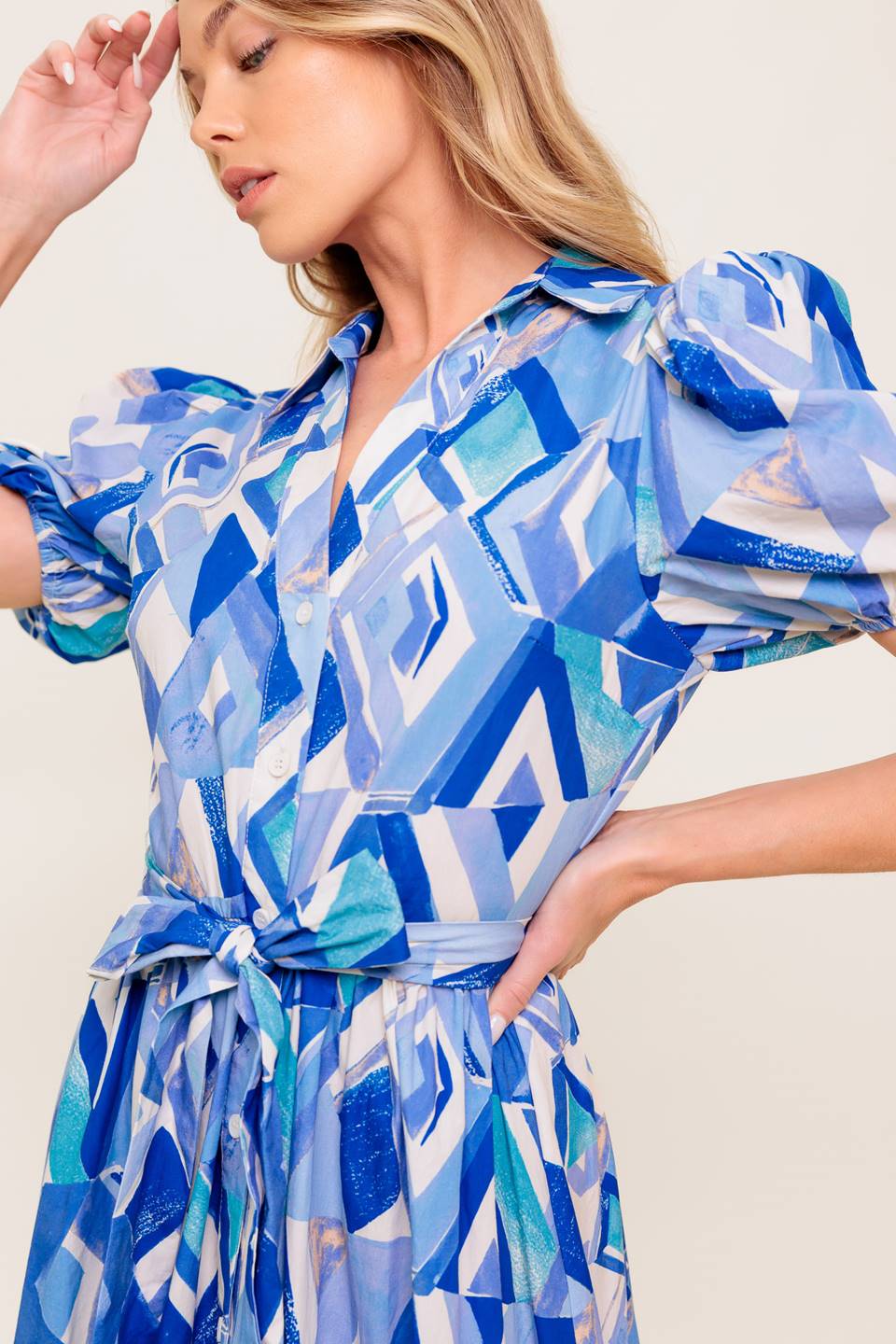 FAITHFUL WISH OYSTER WOVEN MDI DRESS - By Baano