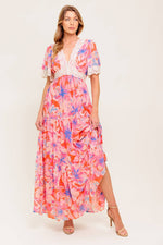 MINIMAL BLOOM WOVEN MAXI DRESS - By Baano