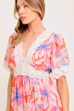 MINIMAL BLOOM WOVEN MAXI DRESS - By Baano