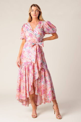 BLESS YOUR HEART CORAL WOVEN MINI DRESS - By Baano