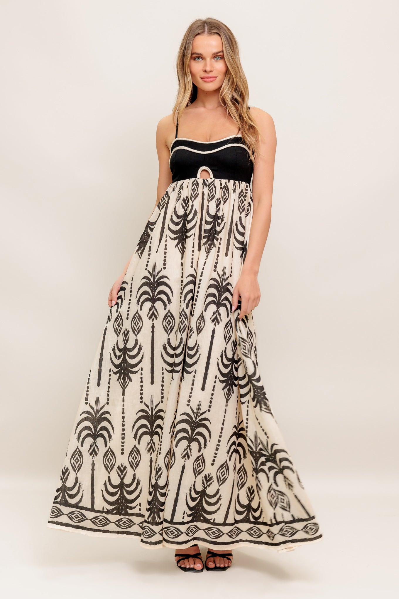 PALM PARADISE WOVEN MAXI DRESS - By Baano
