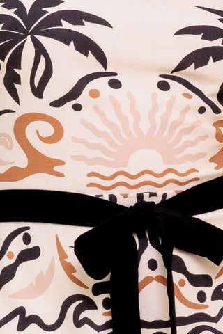 TROPIC NOIR WOVEN MINI DRESS - By Baano