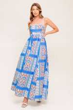 LASTING MAGIC BLUE WOVEN MAXI DRESS - By Baano