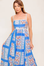 LASTING MAGIC BLUE WOVEN MAXI DRESS - By Baano