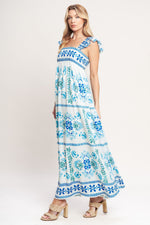 WALKING ON THE COAST WOVEN MAXI DRESS