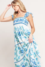 WALKING ON THE COAST WOVEN MAXI DRESS