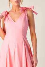 ON THE RIGHT TRACK PEACH WOVEN MIDI DRESS - By Baano
