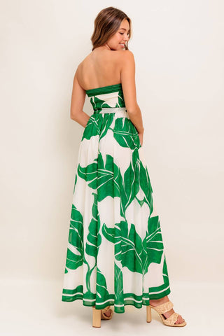 PURE MOMENT GREEN WOVEN ANKLE DRESS - By Baano