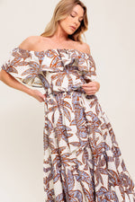 LILY GARDEN LAVENDER WOVEN MIDI DRESS - By Baano