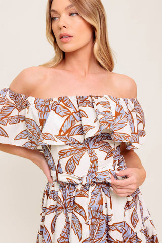 LILY GARDEN LAVENDER WOVEN MIDI DRESS - By Baano