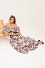 LILY GARDEN LAVENDER WOVEN MIDI DRESS - By Baano