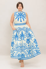 OCEAN PETALS WOVEN MIDI DRESS - By Baano