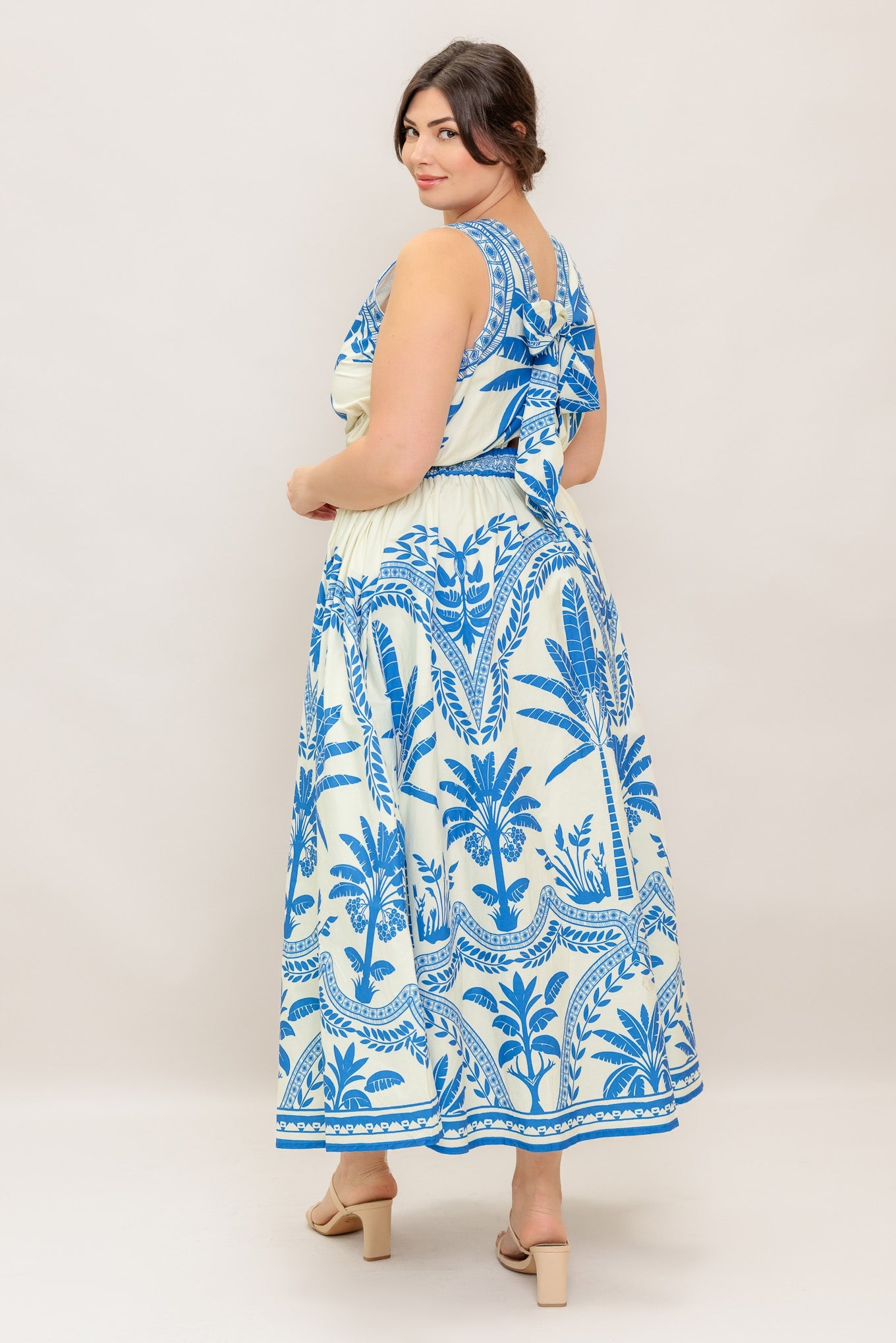 OCEAN PETALS WOVEN MIDI DRESS - By Baano