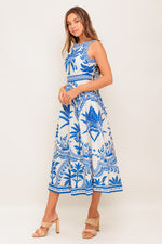 OCEAN PETALS WOVEN MIDI DRESS - By Baano