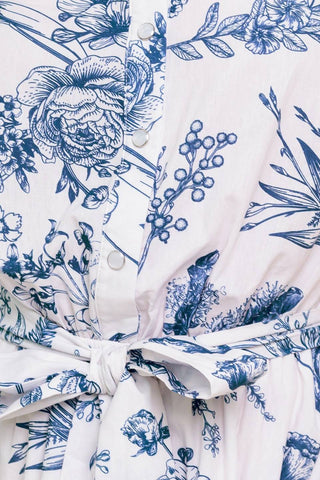 WILDFLOWER ROMANCE WOVEN MINI SHIRT DRESS - By Baano