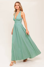 SUNSHINE ON MY MIND SAGE WOVEN MAXI DRESS - By Baano