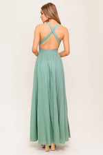 SUNSHINE ON MY MIND SAGE WOVEN MAXI DRESS - By Baano