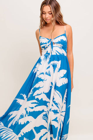 SLOW MORNINGS NAVY WOVEN MAXI DRESS - By Baano