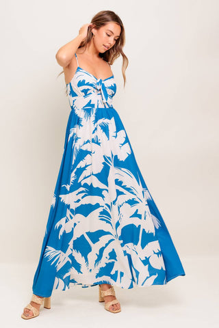 SLOW MORNINGS NAVY WOVEN MAXI DRESS - By Baano