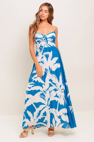 SLOW MORNINGS NAVY WOVEN MAXI DRESS - By Baano