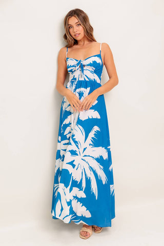 SLOW MORNINGS NAVY WOVEN MAXI DRESS - By Baano