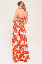 FIRST GLANCE RED WOVEN MIDI DRESS - By Baano
