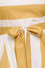 SOFT HORIZON TAUPE WOVEN MIDI DRESS - By Baano