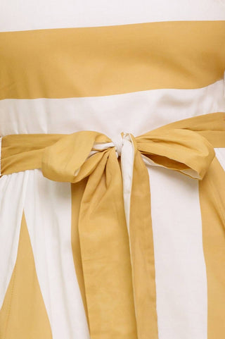 SOFT HORIZON TAUPE WOVEN MIDI DRESS - By Baano