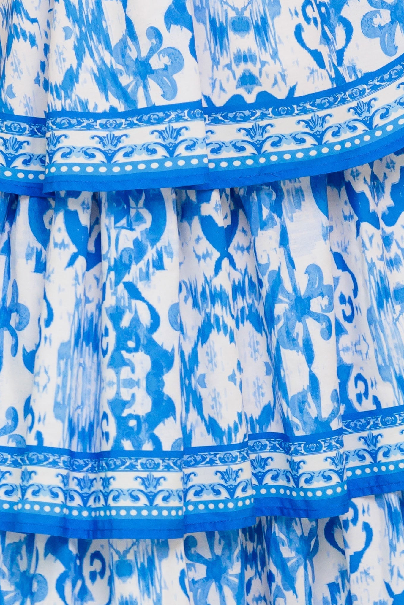 BLUSHING BLOSSOM BLUE WOVEN MAXI DRESS - By Baano