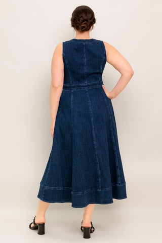 RAW BEAUTY DENIM MIDI DRESS - By Baano
