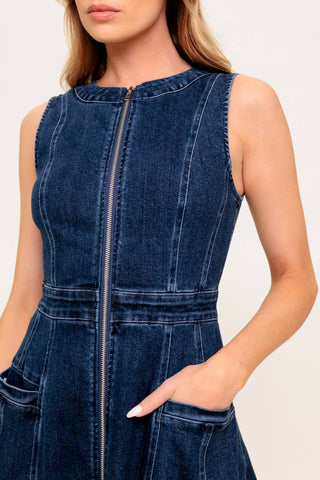 RAW BEAUTY DENIM MIDI DRESS - By Baano