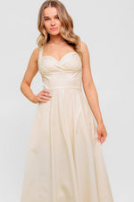 OCEAN SHEEN TENDER CREAM WOVEN MIDI DRESS - By Baano