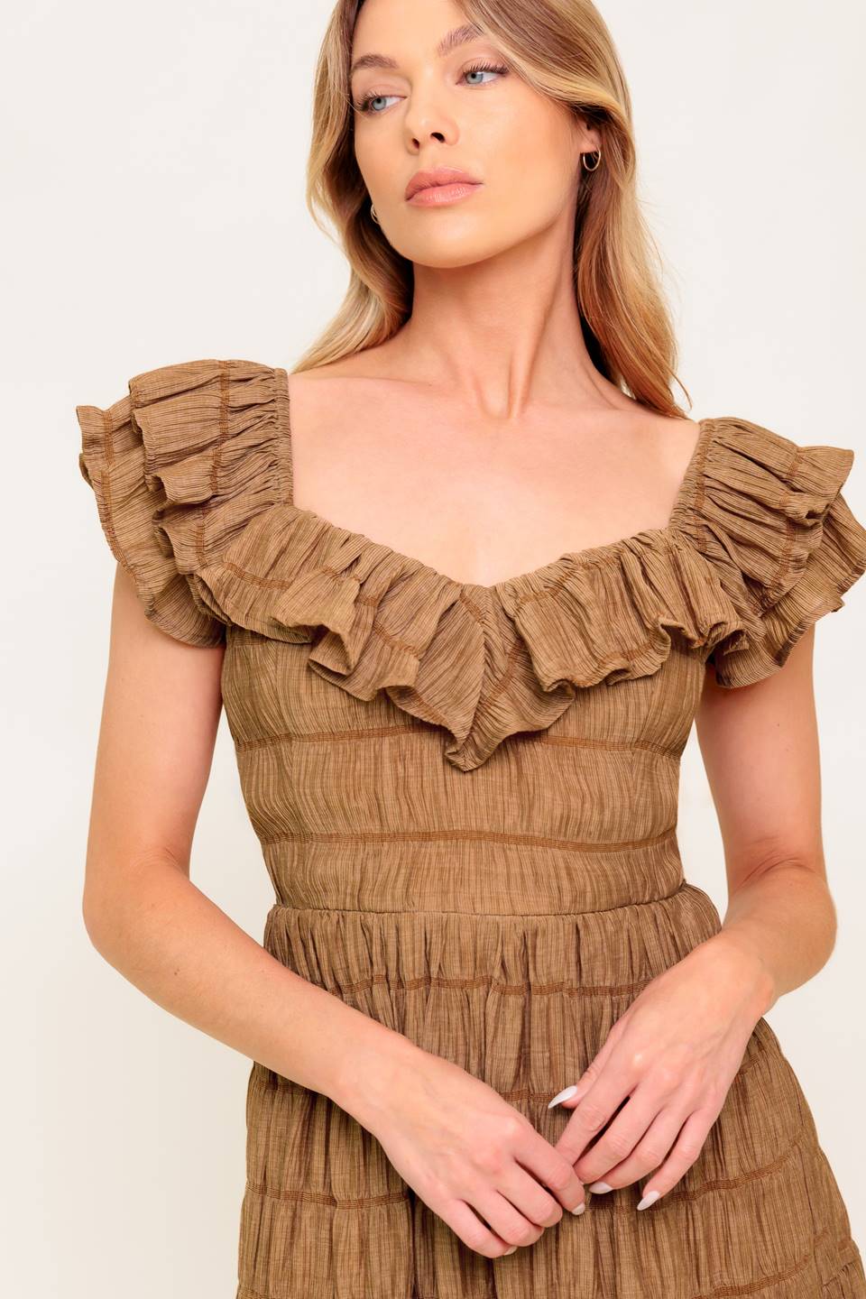 NATURAL BALANCE WOVEN MIDI DRESS - By Baano