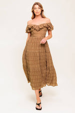 NATURAL BALANCE WOVEN MIDI DRESS - By Baano