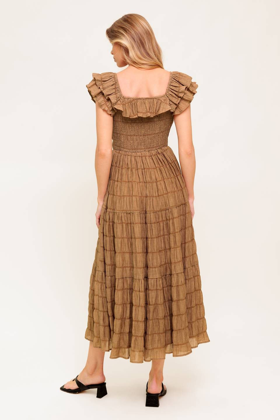 NATURAL BALANCE WOVEN MIDI DRESS - By Baano