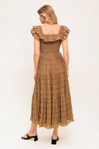 NATURAL BALANCE WOVEN MIDI DRESS - By Baano