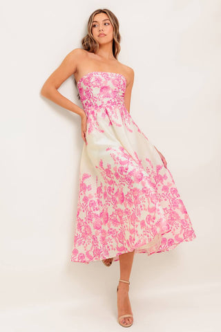 COCO LOCOS WOVEN MIDI DRESS - By Baano