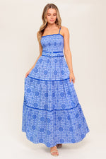 WAVES AND WHIMSY WOVEN MAXI DRESS - By Baano